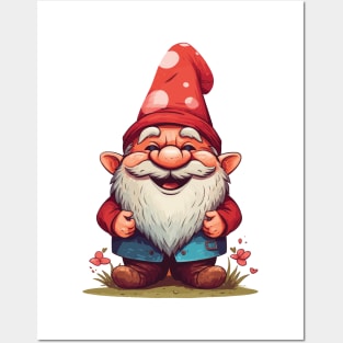 Gnome, Happy Little Garden Gnome Posters and Art